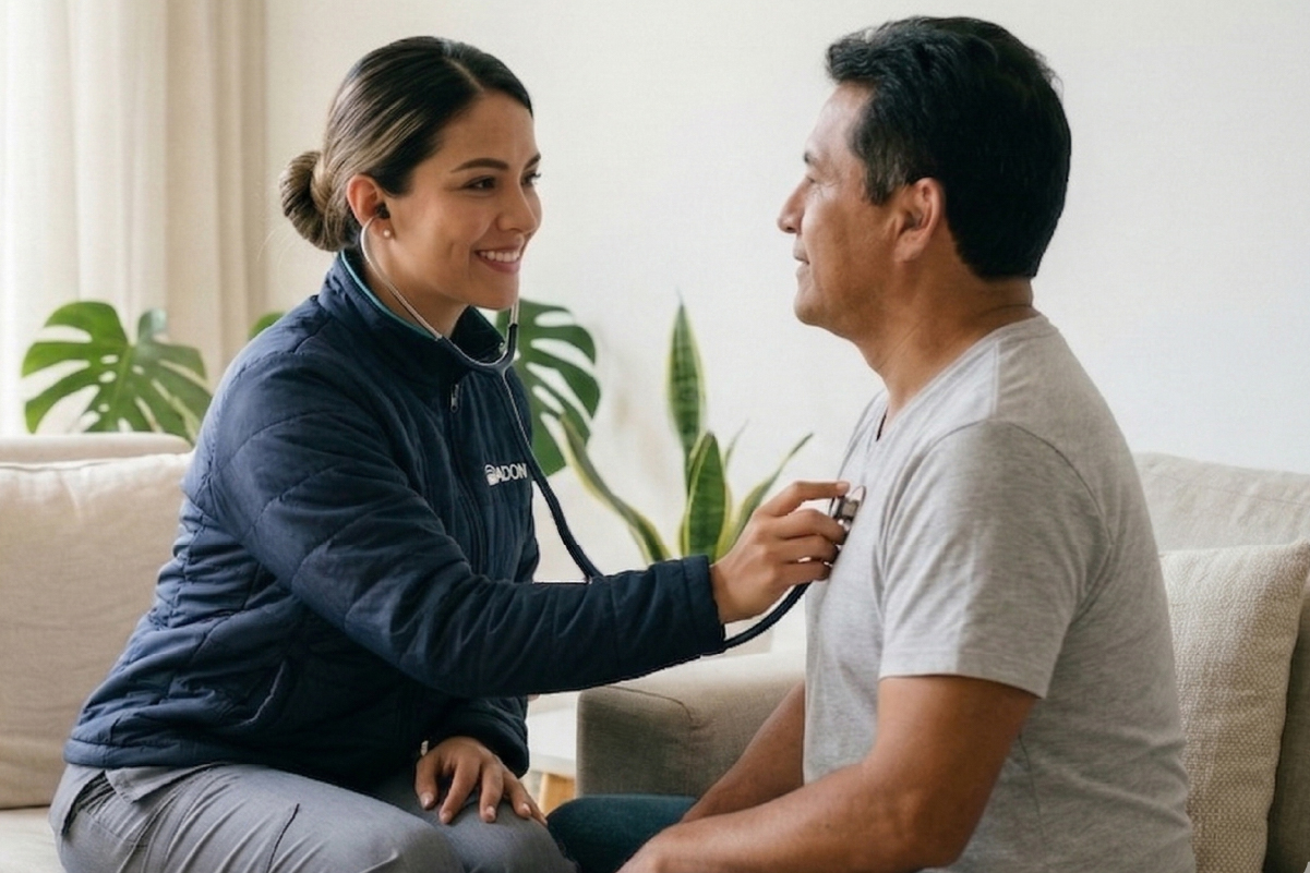 Solicita tu consulta medica en casa ADOM Salud